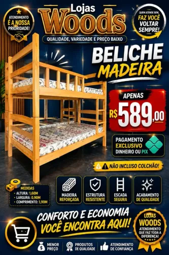 Beliche Madeira R$ 589,00 Novo a Pronta Entrega