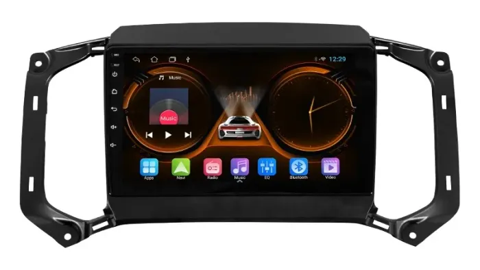 Autorrádio para Chevrolet S10 2017/19 Hetzer H-Pro 4G 9" + Bluetooth + Câmera de Ré