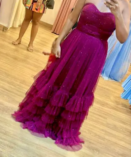 Vestido de festa Rosa Fucksia