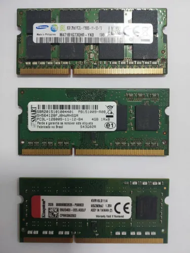 Memória 8GB DDR4 notebook e DDR3 PC3L