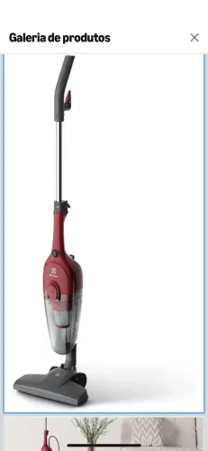 Aspirador pó vertical Electrolux 2 em 1, vermelho, 110V | com fio, portátil de mão, 1100W,