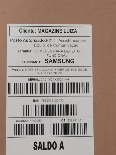 NOTE SSG GALAXY KF2BR CI5 8GB 256GB<br><br>WIN GRAFITE WI