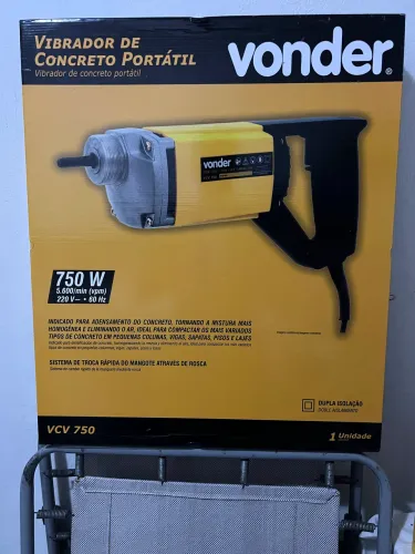 Vibrador de concreto portátil.