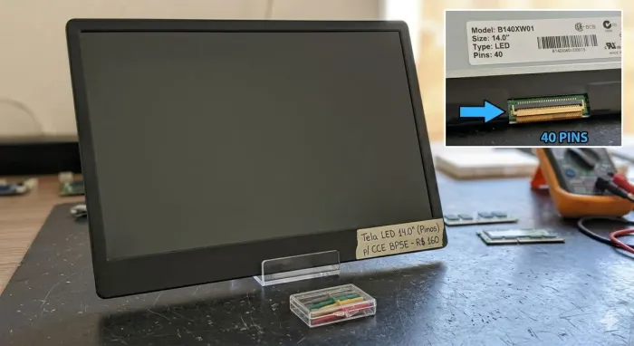 Tela LED 14.0" Notebook 40 Pinos (Padrão) - R$ 160"
