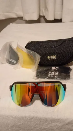 Óculos esportivo+ kit de lentes cow cycling