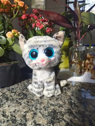 Beanie boo gatinha listrada pelúcia usado