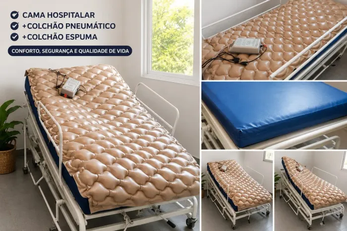 Cama Hospitalar com Colchões 