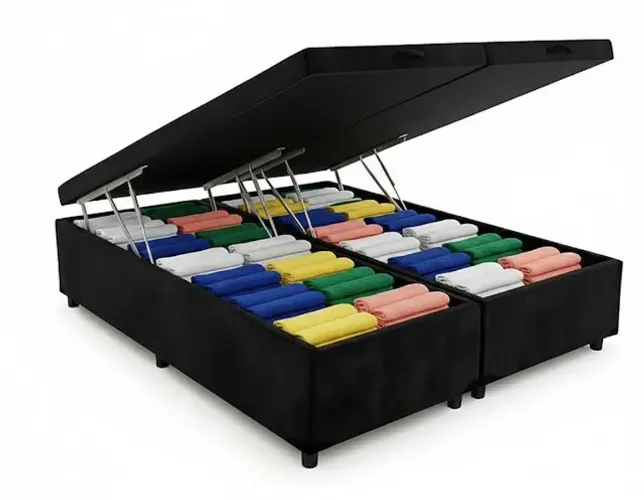 Box Baú Queen Size 158x198 Bipartida 