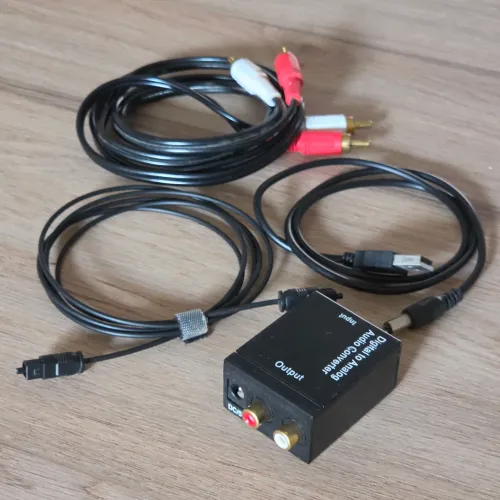 KIT Conversor de Cabo Óptico para RCA com cabo incluso