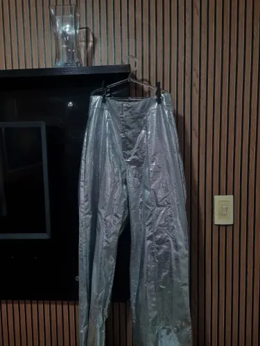 Calça prateada 