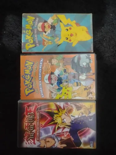 Título: 3 Fitas VHS ? Pokémon e Yu-Gi-Oh! | Colecionadores