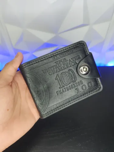 Carteira Masculina Inspirada Na Nota de $100 Dólares 
