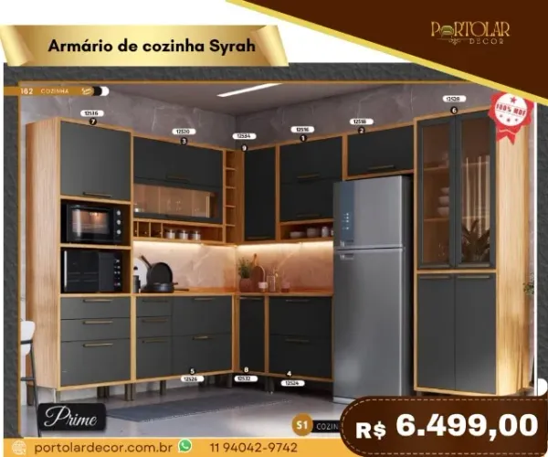 Armário de cozinha Syrah, a pronta entrega
