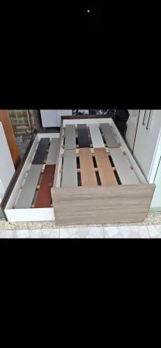 Cama solteiro com auxiliar MDF 