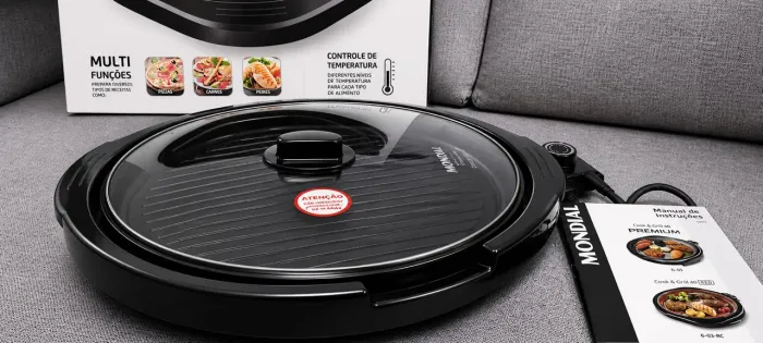 Fritadeira Cook e Grill da Mondial 40cm  - novo na caixa