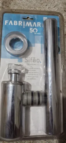 Sifão Cromado para Banheiro 1" FABRIMAR (1X1 1/2X30 SAIDA DN 40)