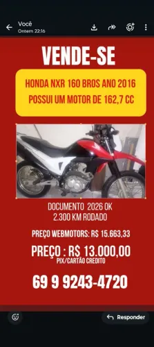 Moto semi nova