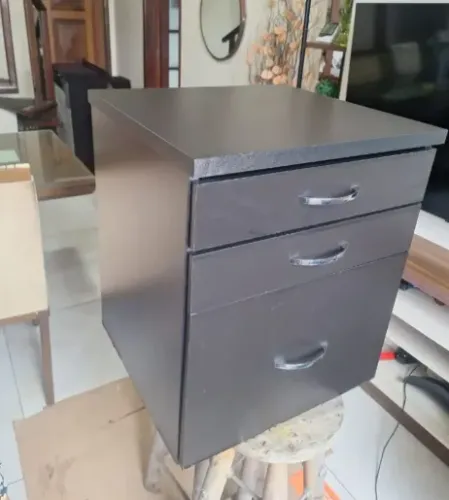 Gaveteiro com 3 gavetas preto