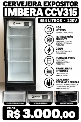 Cervejeira expositor Imbera CCV315 454L 220v