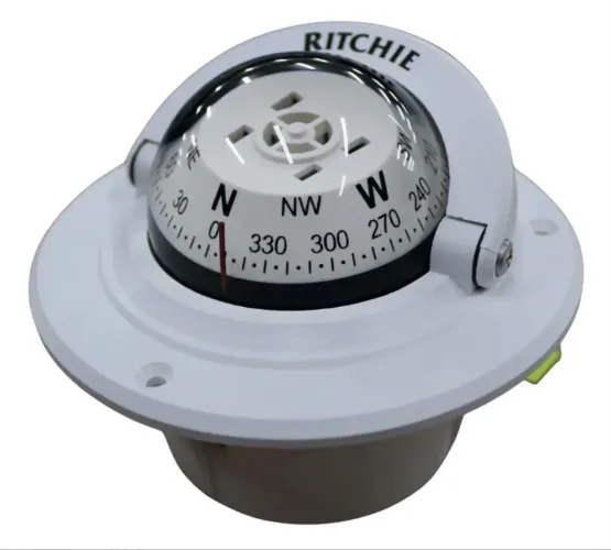 Bússola náutica ritchie F50 branca para barcos