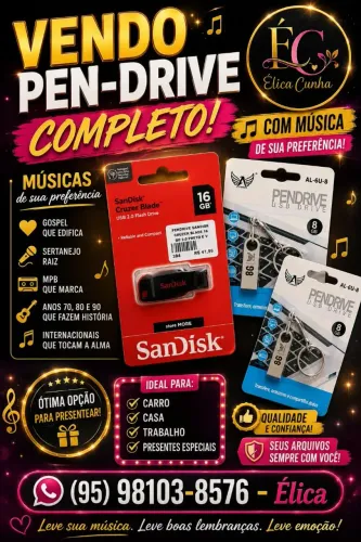 Vendo pen-drive gravado