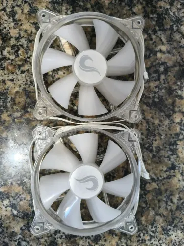 2 Ventoinhas Rise Mode Crystal Sound, 120mm, ARGB, Transparente