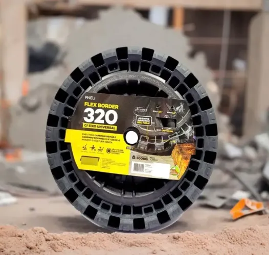 Roda Reforçada Pneu Carrinho De Mão Plataforma Carga 100 Kg