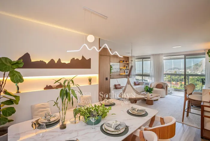 Apartamento mobiliado com vista icônica e decoração refinada