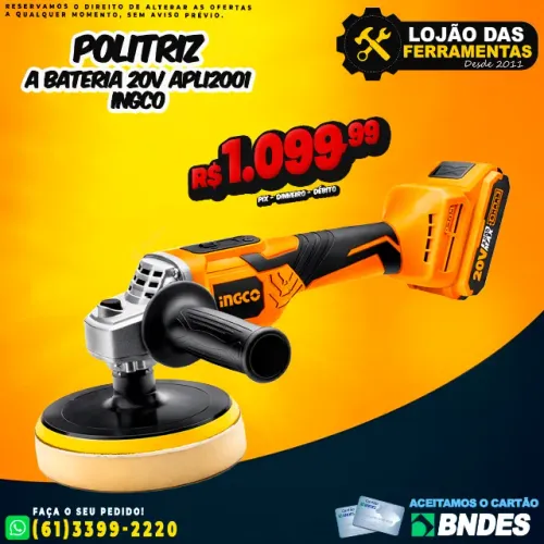 Politriz a Bateria 20v Apli2001 Ingco