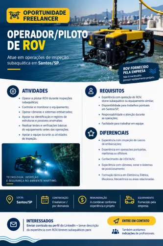 Freelancer - Operador / Piloto de ROV