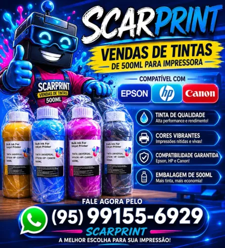 Tintas de 500ml de impressora Epson HP e cânon entrega sem taxa 
