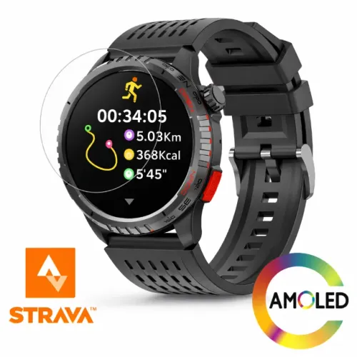 Smartwatch Redondo Bateria Longa Duração Corrida Strava Ios Android Amoled