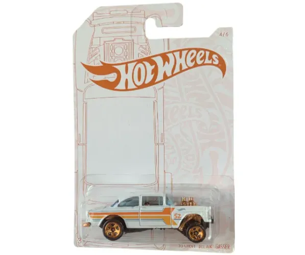 Hot Wheels 55 Chevy Bel Air Gasser - Pearl & Chrome