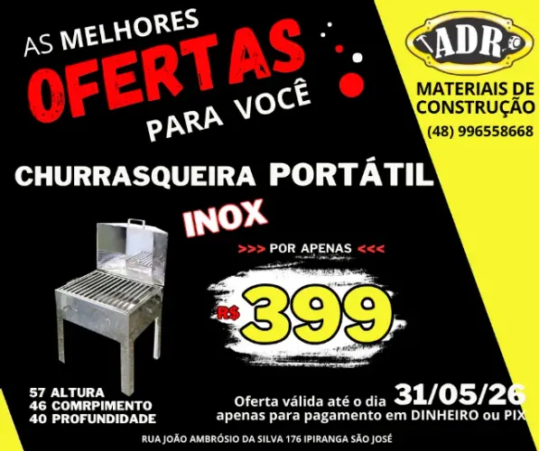 Churrasqueira Média Com Tampa Inox