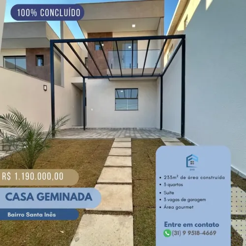 Casa para venda possui 233 metros quadrados com 3 quartos