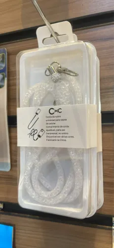 Cordão brilhoso para celular