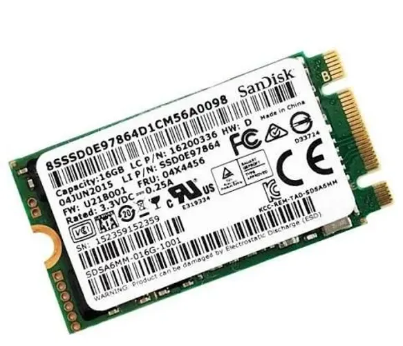 Lote com 17 ssd Nvme Sandisk 16GB SDSA6MM-016G-1001