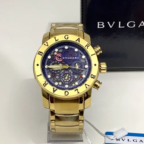 Relógio Bvlgari turbilhão azul dourado novo
