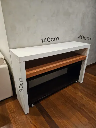 Aparador Buffet 140cm, com mesa de apoio embutida