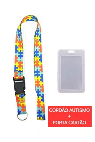 CORDÃO AUTISMO + PORTA CARTÃO
