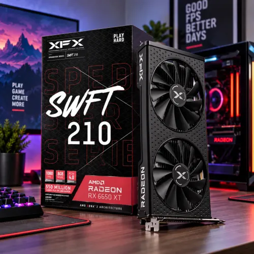 Placa de Vídeo RX 6650 XT XFX SWFT 210 8GB com Caixa