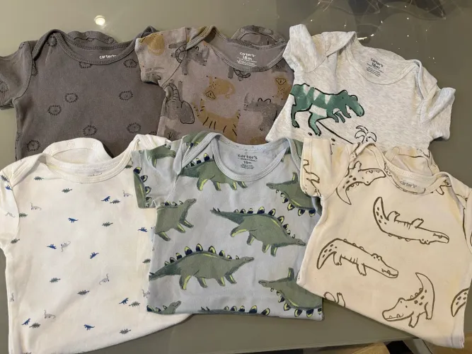 Kit 6 bodys, Carters, 18 meses. 103,00.