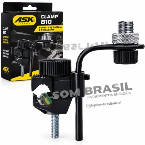 Clamp B10 Ask Suporte De Microfone De Bateria E Percussão