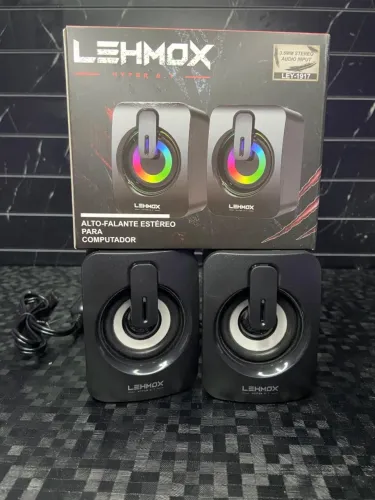 Alto-Falante Estéreo para Computador Led RGB Ley-1917 Lehmox an6