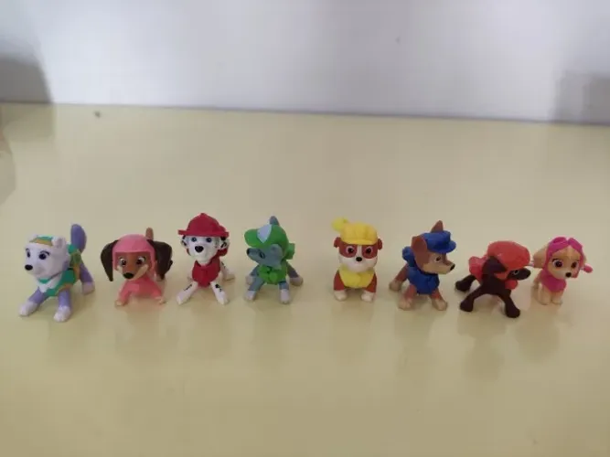 Coleção Completa Patrulha Canina Kinder Ovo 8 Miniaturas Originais Surpresa