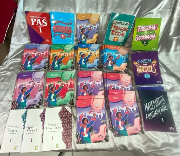 Livros didáticos SAS - 1° Ano / 1° Série Ensino Médio Edição 2024 Completo