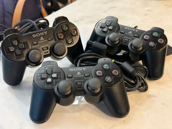 Lote de Controles Originais Playstation 2 Serie A