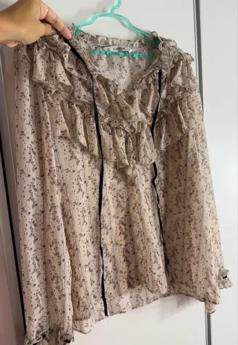 Camisa manga longa floral Zara Tam M