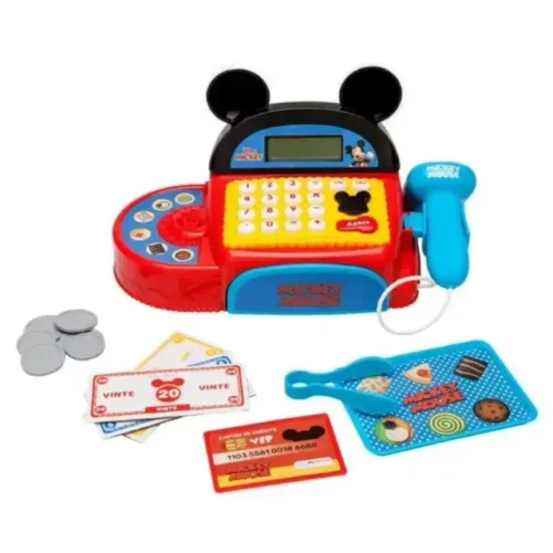 Caixa Registradora Infantil Mickey com Acessórios e Sons