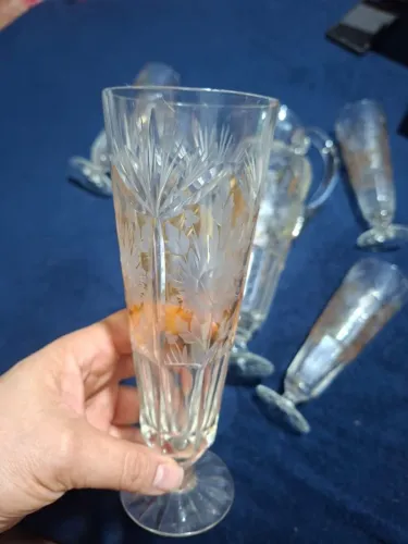 Jogo de Cristal lapidado 6 peças